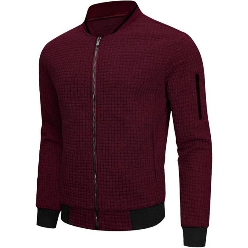 Mens Lightweight Jacket Casual Bomber Jacket Varsity Coat - Picture 3 of 7